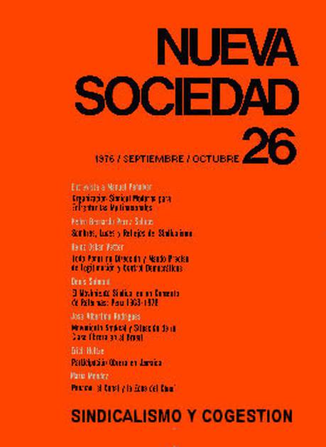 Nueva Sociedad 26 | Sindicalismo Y Cogestión