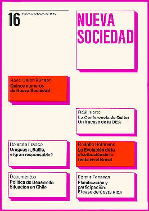 Distribución - Indigenismo - Planificación (16 / Enero - Febrero 1975)