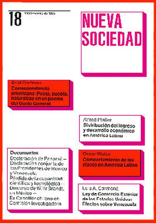 Clases e ingreso en América Latina (18 / Mayo - Junio 1975)